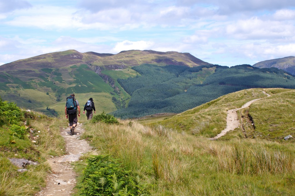 The West Highland Way through beautiful nature